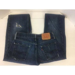 Levi's Mens's 514 Straight Fit Denim Jeans 29x30 Distressed Med Wash